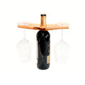 Olive wood wine glass holder